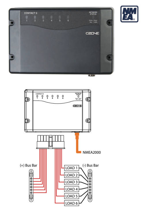 CZone | Contact 6 with Seals & Plug | 80-911-0140-00