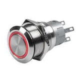 Push Button Switch Momentary (ON) OFF 3.3V Red LED | 80-911-0060-00