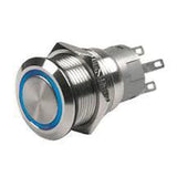 Push Button Switch ON / OFF Latching 3.3V Blue LED | 80-911-0061-00